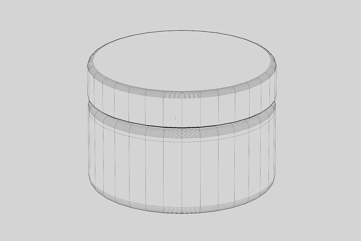 Cosmetic jar 3d model