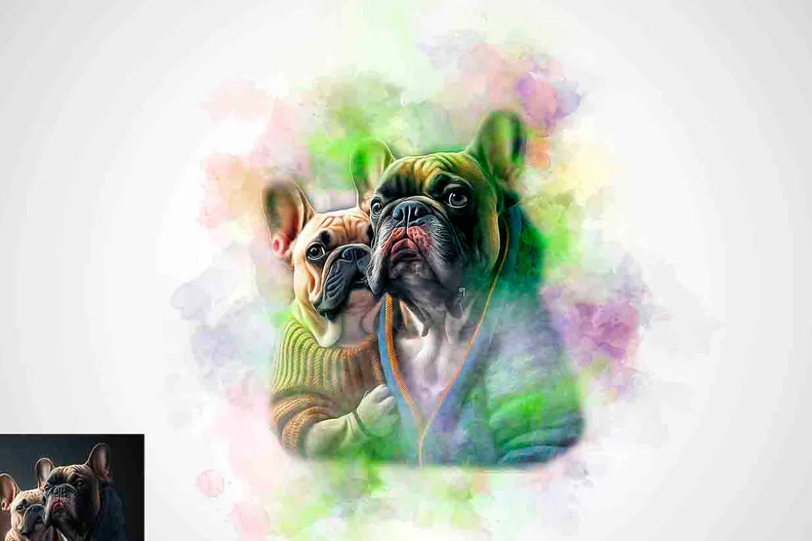 Couple Paint Art Photoshop Action