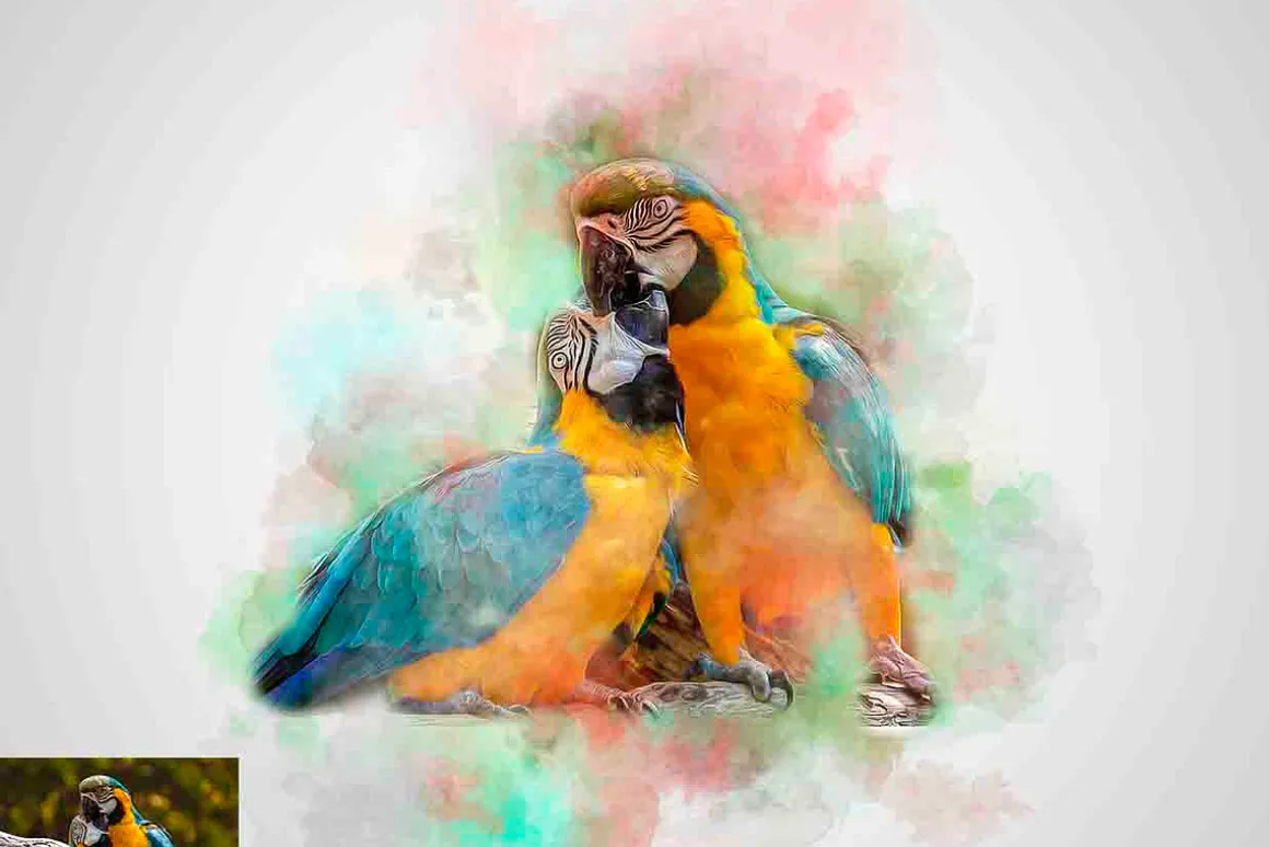 Couple Paint Art Photoshop Action