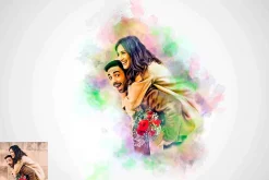 Couple Paint Art Photoshop Action