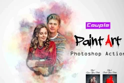 Couple Paint Art Photoshop Action