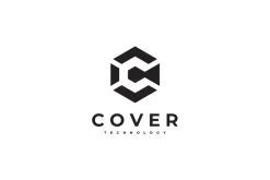Cover Letter C Hexagon Logo Design