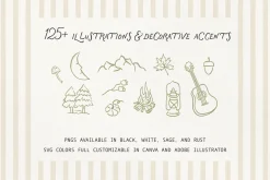Cozy Autumn Hand Drawn SVG Elements