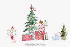 cozy christmas watercolor clipart