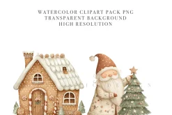 Cozy White Christmas Clipart Set