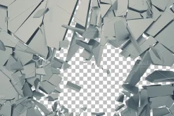 Cracked surface, 3d render