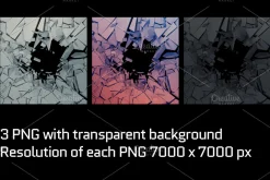 Cracked surface, 3d render