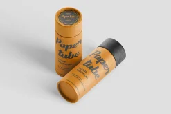 Craft paper tube mockup, tube mockup