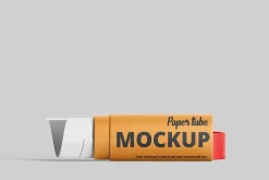 Craft paper tube mockup, tube mockup