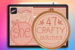 47 CRAFTY STITCHES Procreate Brushes