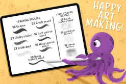 Crayon Procreate Brush pack
