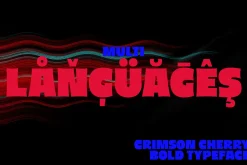 Crimson Cherry bold typeface