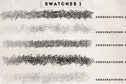 Crosshatching Procreate brushes