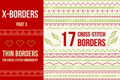 Cross-stitch borders set 3 - THIN