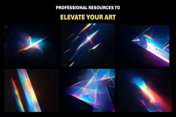 150+ Crystal Light Leaks Overlays