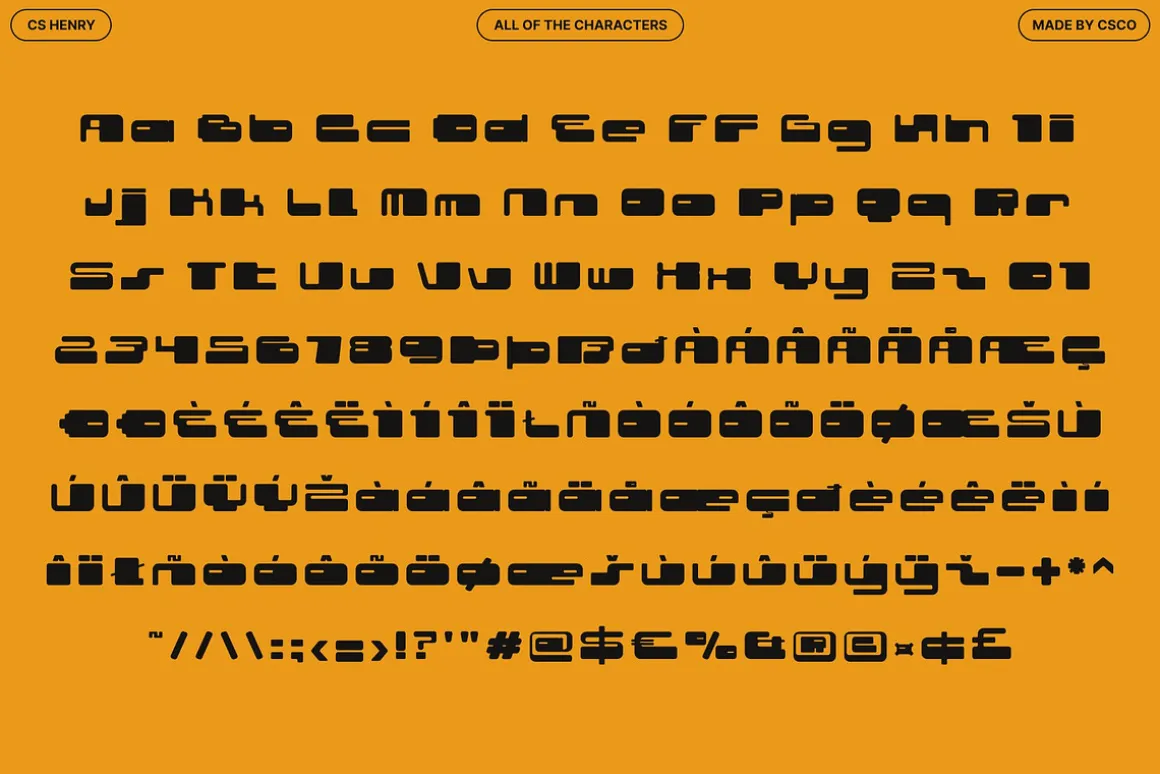 CS Henry – Y2K Font