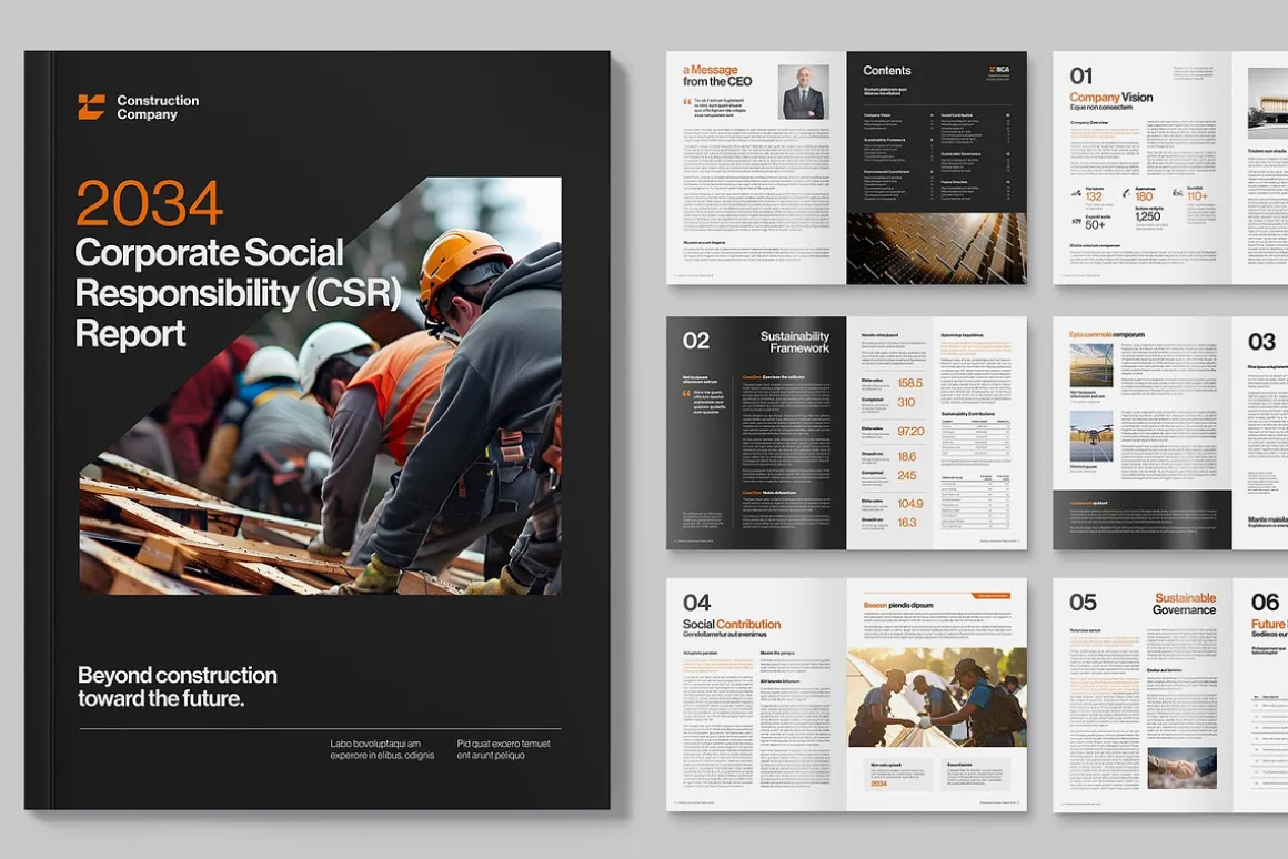 CSR Report Brochure Template