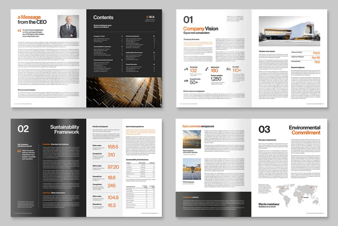 CSR Report Brochure Template
