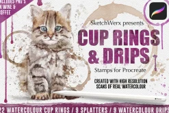 Cup Rings & Drips - for Procreate