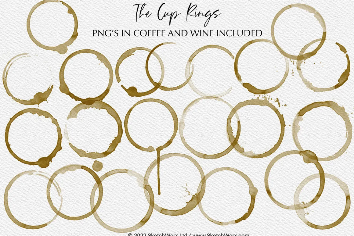 Cup Rings & Drips - for Procreate