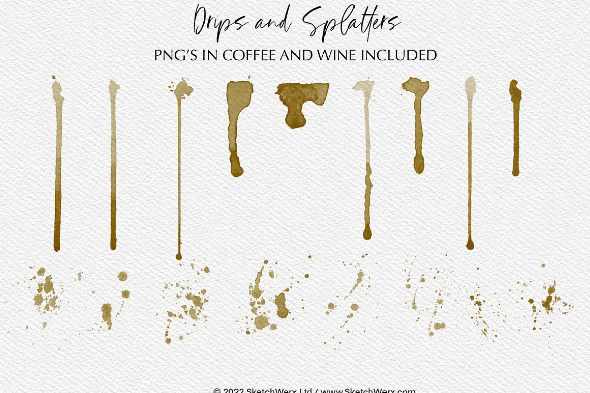 Cup Rings & Drips - for Procreate
