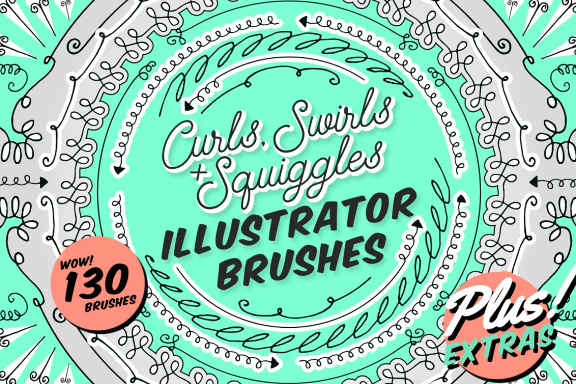 Curls Swirls + Squiggles Brushes