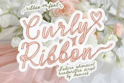 Curly Ribbon Handwritten Whimsy Font