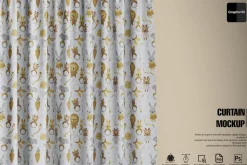 Curtain Closeup Mockup
