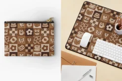 Cute cafe bear pattern