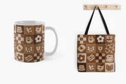 Cute cafe bear pattern