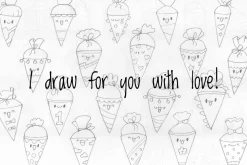 Cute Kawaii School Cones Characters