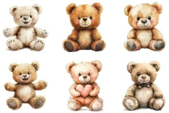 Cute Teddy Bear Clipart PNG