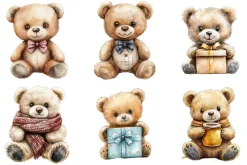 Cute Teddy Bear Clipart PNG