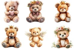 Cute Teddy Bear Clipart PNG