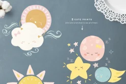 Cute baby patterns, prints, clipart