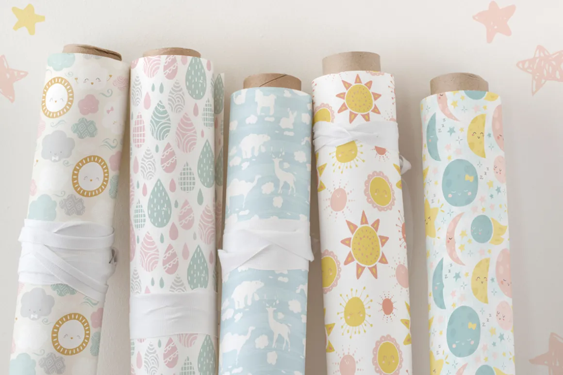 Cute baby patterns, prints, clipart