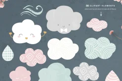 Cute baby patterns, prints, clipart