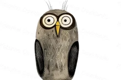Cute cartoon owls PNG watercolor