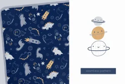 Cute Dinosaur Space Explorer