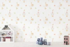 Cute goose illustrations and pattern