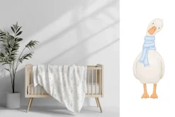 Cute goose illustrations and pattern