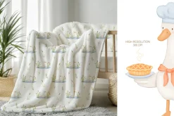 Cute goose illustrations and pattern