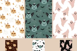 Cute Halloween clipart & patterns