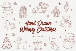 Cute Hand Drawn Whimsy Christmas