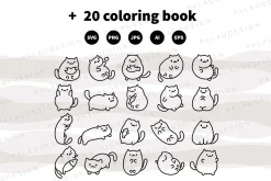Cute kawaii cat