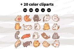 Cute kawaii cat