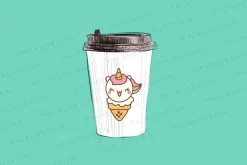 Cute kawaii ice cream animals