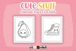 Cute Stuff Coloring Pages Kids - Kdp