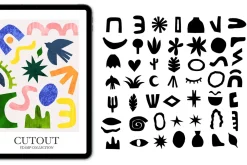 Cutout stamp brushes for Procreate