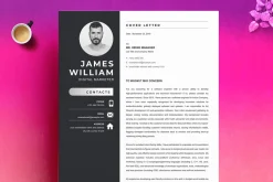 CV Resume Template Design With Photo